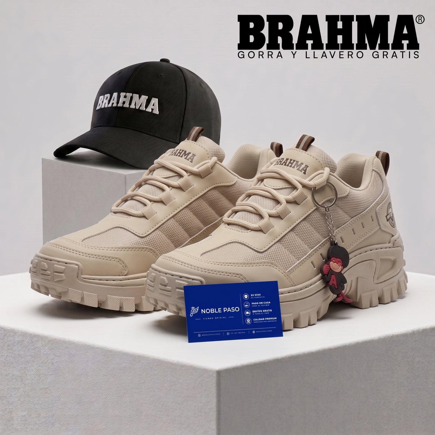🔥 SOLO HOY: Zapatos Brahma + Gorra y Llavero Gratis | 48% OFF