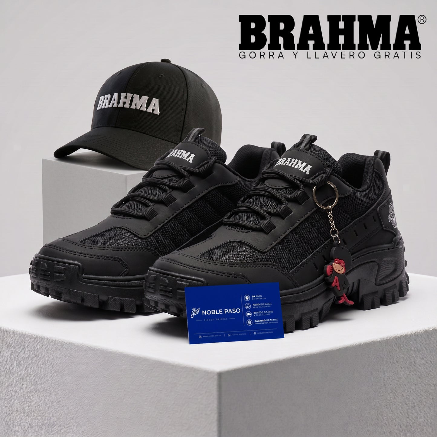 🔥 SOLO HOY: Zapatos Brahma + Gorra y Llavero Gratis | 48% OFF